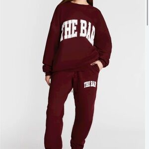 Burgundy Sweatshirt and Joggers Set
